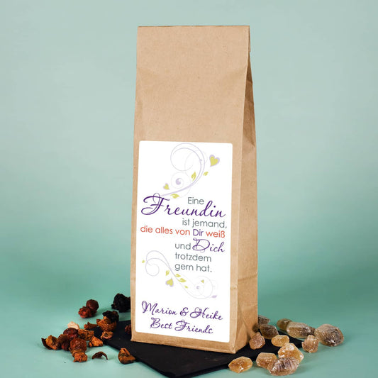 Freundinnen Tee mit Wunschtext