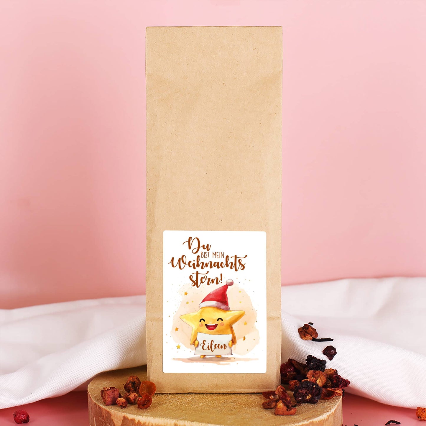 Du bist mein Weihnachtsstern - Süßer Tee mit Name