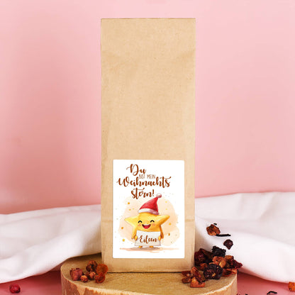 Du bist mein Weihnachtsstern - Süßer Tee mit Name