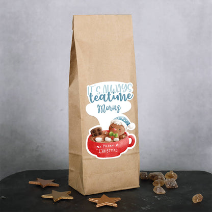 Tee mit personalisiertem Sticker als Weihnachtsgeschenk