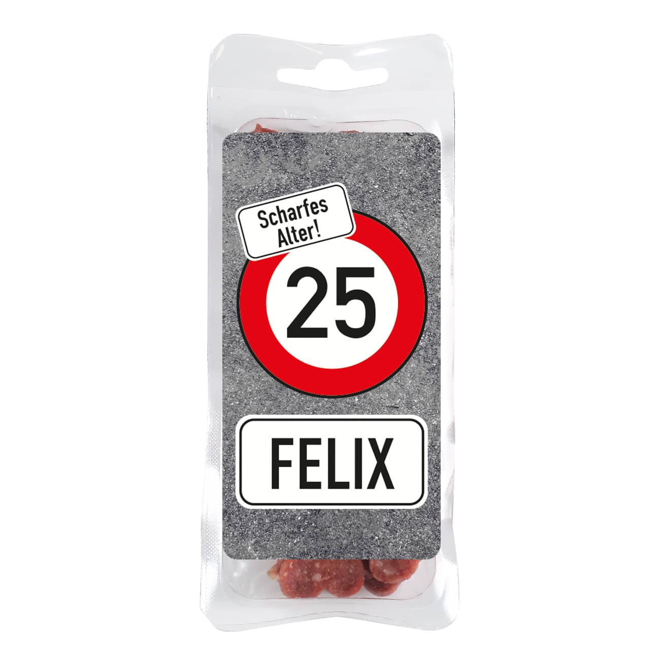 Scharfes Alter! kleine Salamiherzen zum Geburtstag 