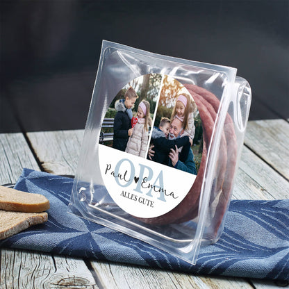 Salamikabeltrommel für Opa mit Fotos