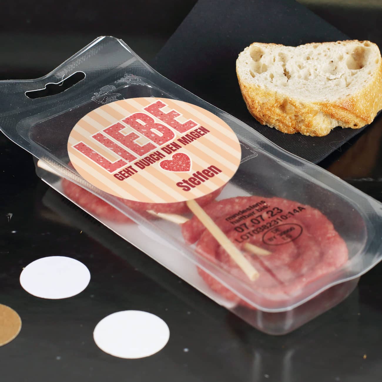 Salami Lollies zum Valentinstag für Männer