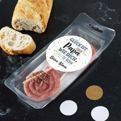 Personalisierte Salamilollies zum Vatertag oder Geburtstag