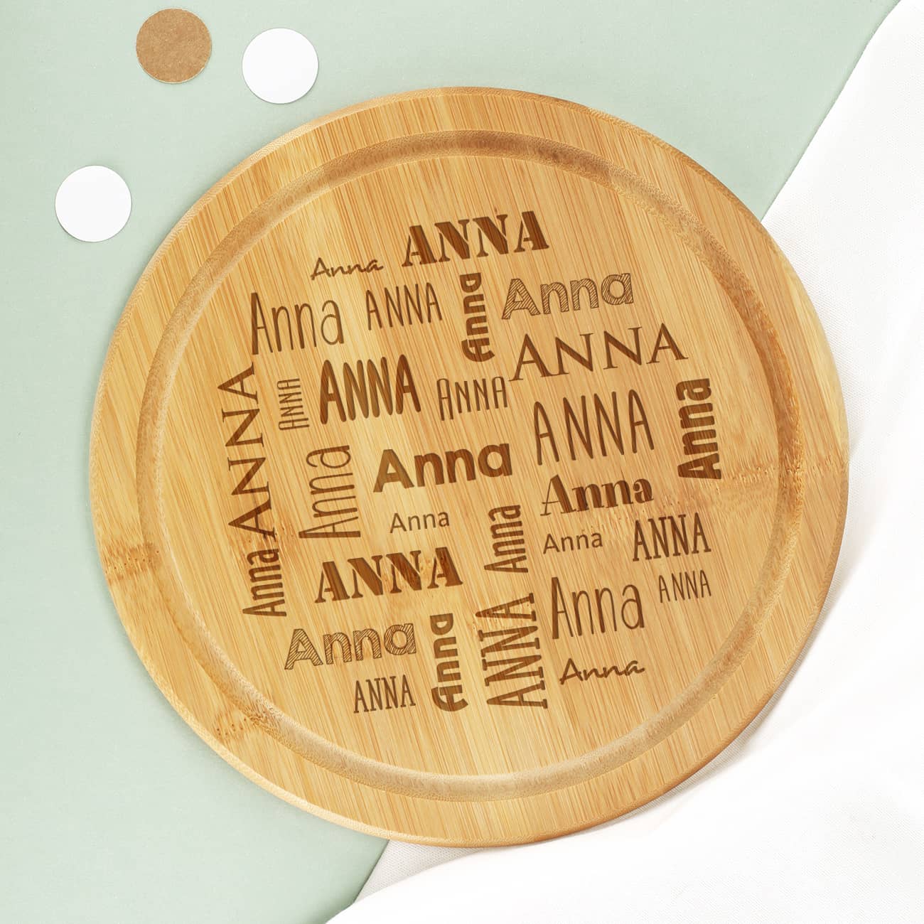 Bambusbrettchen mit Namensgravur