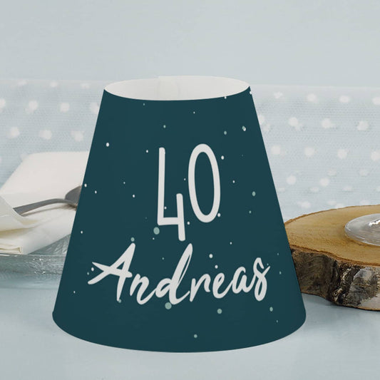 Lampenschirm bedruckt mit Name und Alter als Geburtstags Tischbeleuchtung