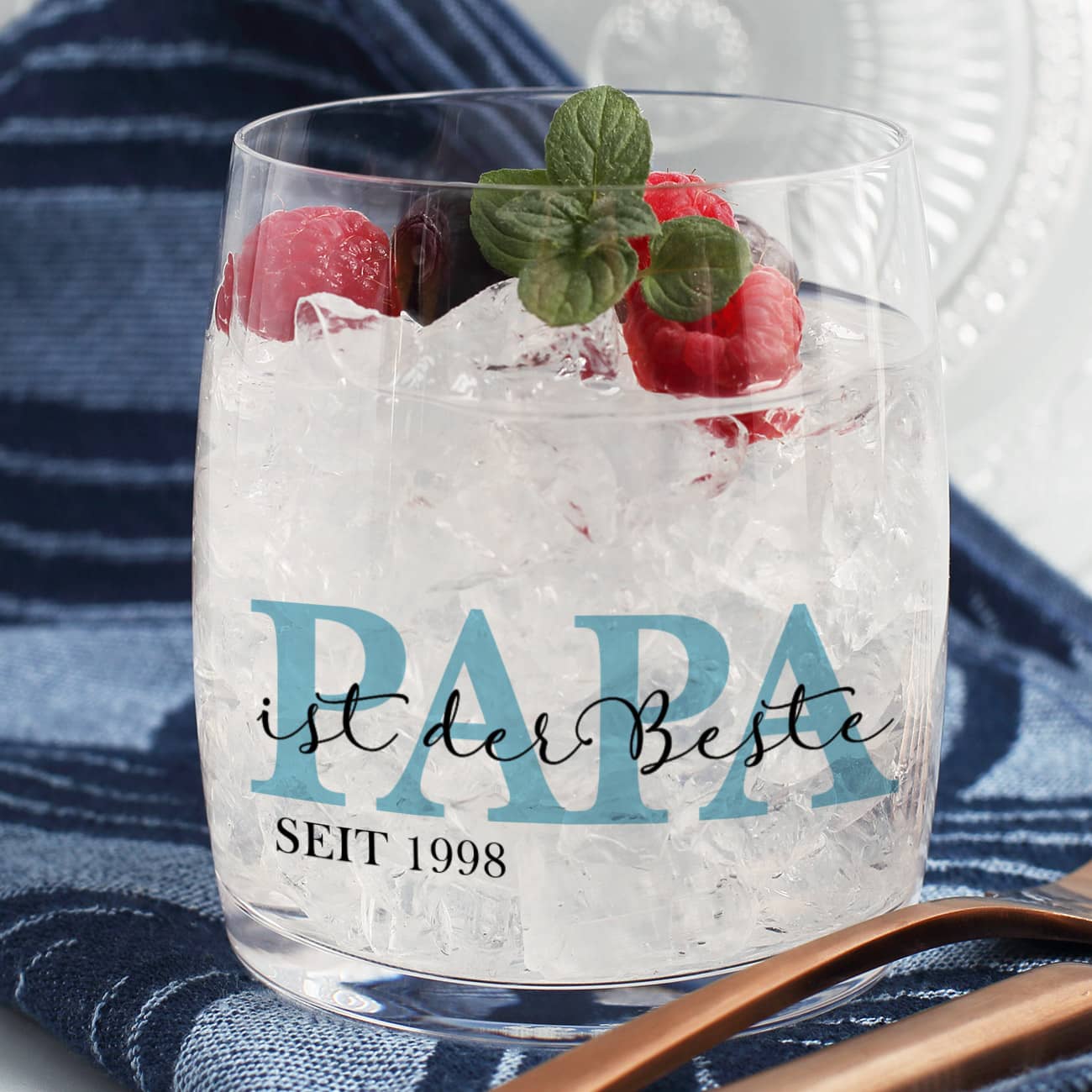 Whiskyglas oder Wasserglas für Papa mit persönlichem Aufdruck