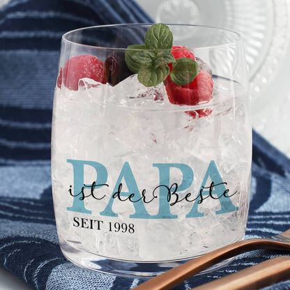 Whiskyglas oder Wasserglas für Papa mit persönlichem Aufdruck