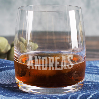 Schlichtes graviertes Whiskyglas