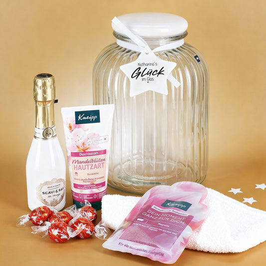XL Geschenkset für Frauen - Glück im Glas