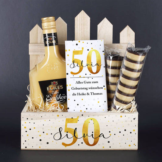 Eierlikör Geschenkset zum Geburtstag mit Personalisierung