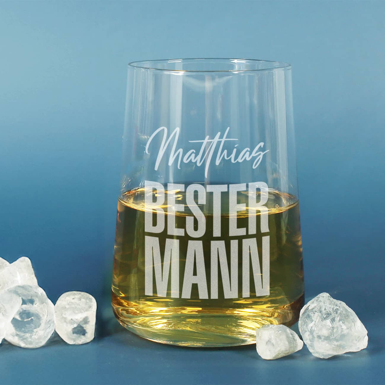 Personalisiertes Glas mit Namensgravur