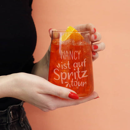 Graviertes Glas mit Name nach Wunsch