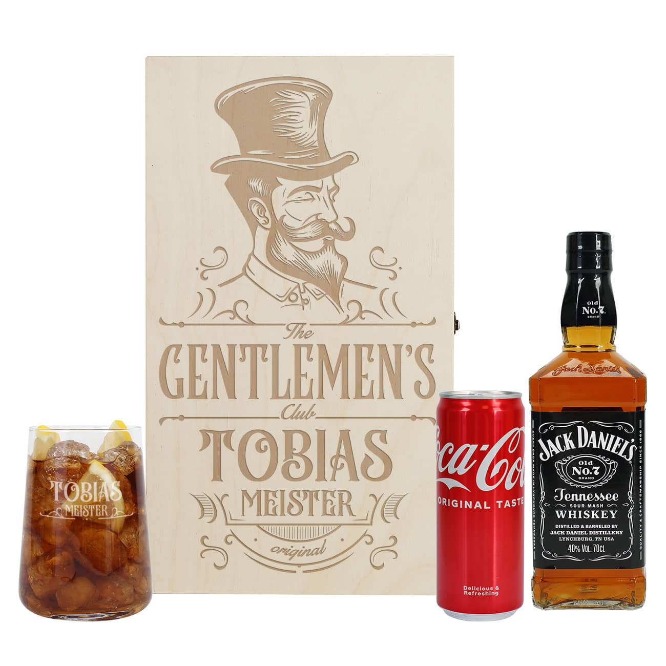 Personalisiertes Jack Daniel's Geschenkset für Männer