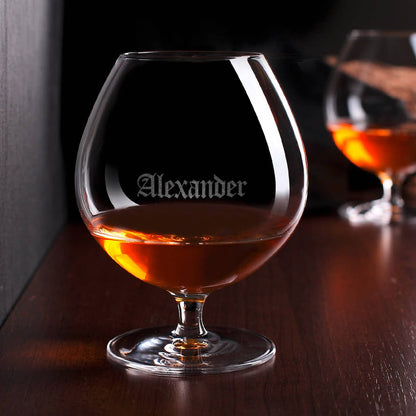 Graviertes Glas mit Name