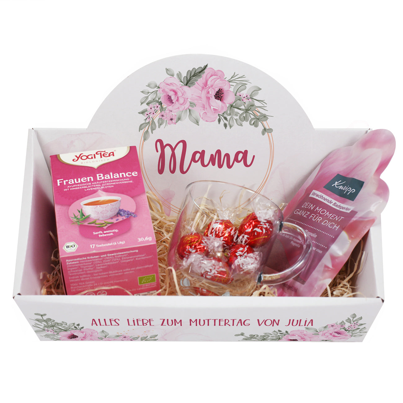 Personalisierter Geschenkkorb mit tollem Inhalt