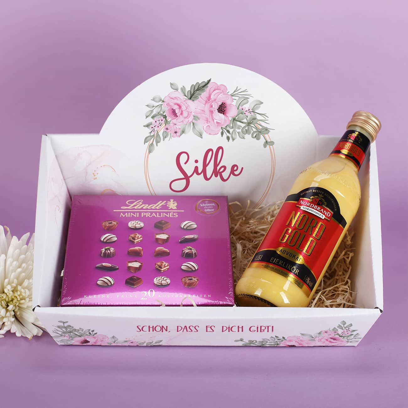 Leckeres Duo im personalisierten Geschenkkorb