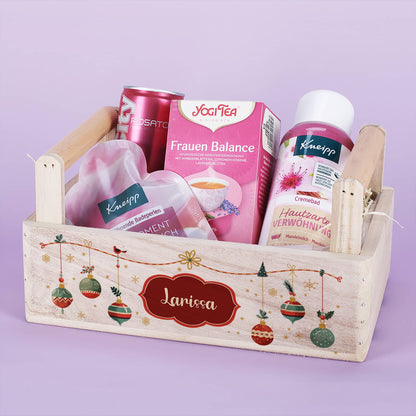 Weihnachtlicher Geschenkkorb für Frauen