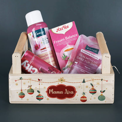 Weihnachtlicher Geschenkkorb für Frauen