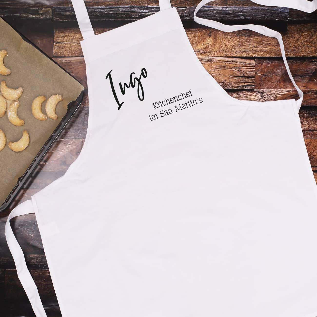 Schürze für Hobbyköche und Küchenprofis mit persönlichem Wunschtext