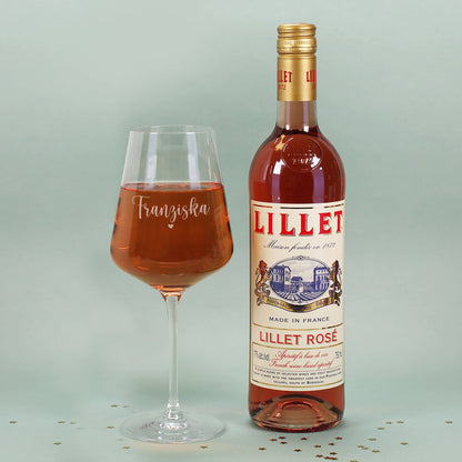 Weinglas mit Namensgravur