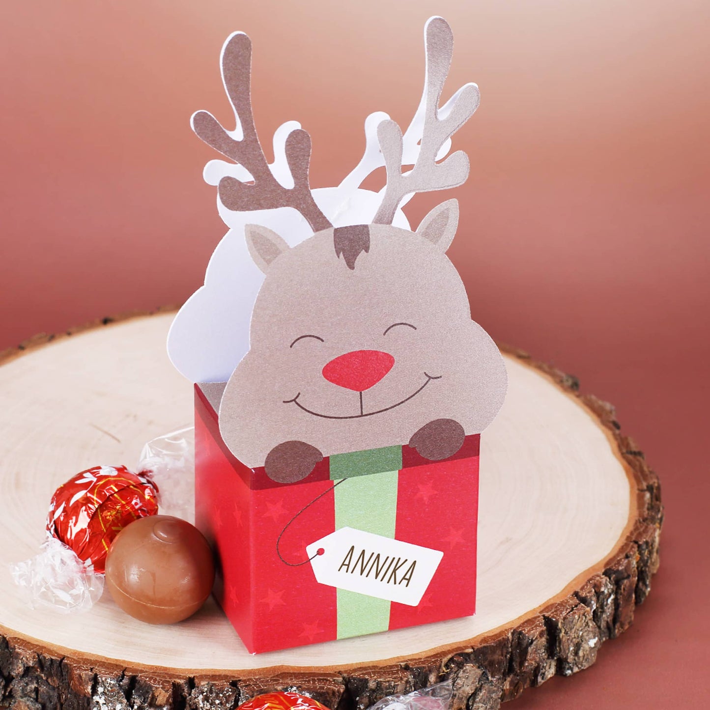 Lindor Kugeln in Rentier Verpackung