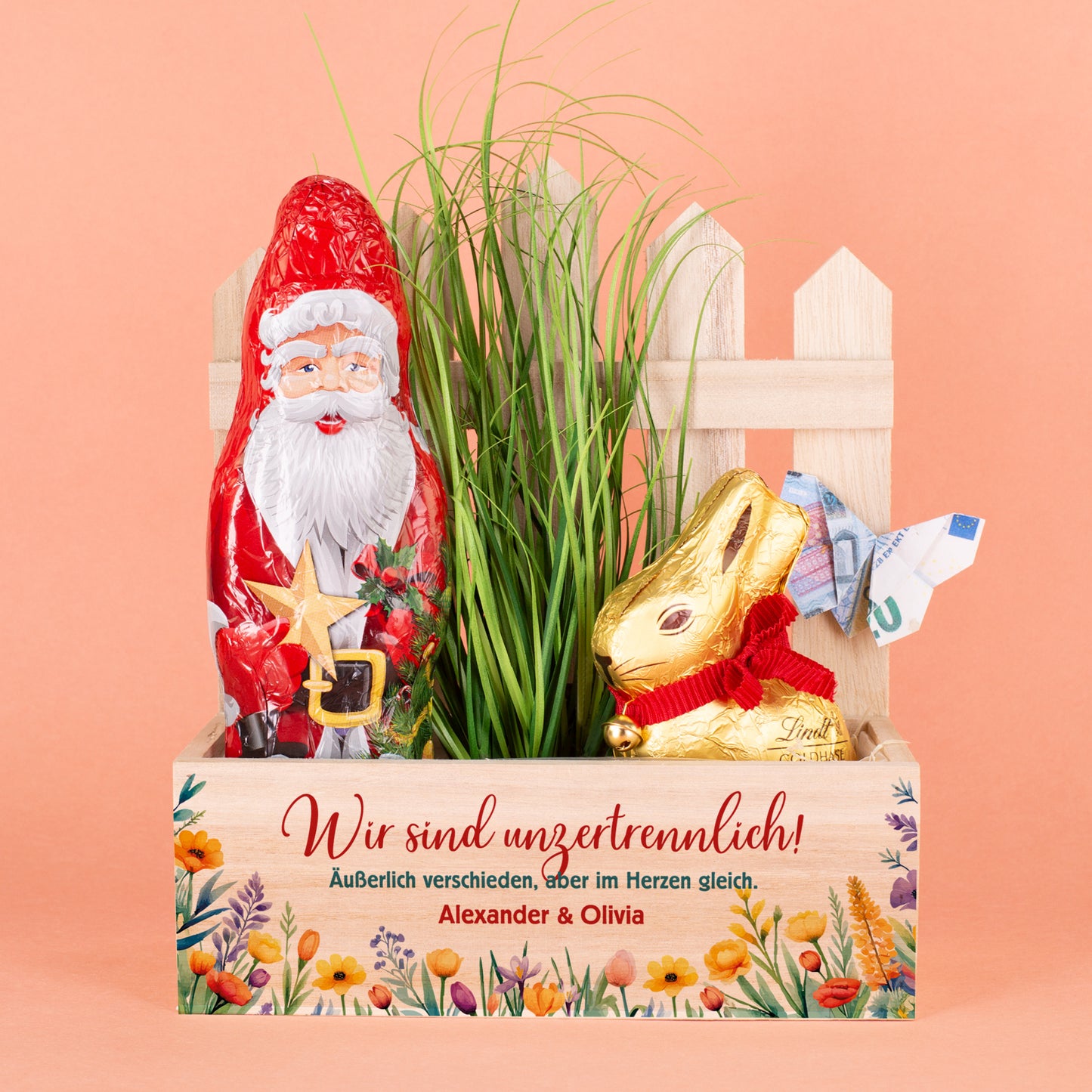 Ungewöhnliche Freundschaft – Schokoladige Überraschung im Pflanzkorb zu Ostern & Weihnachten