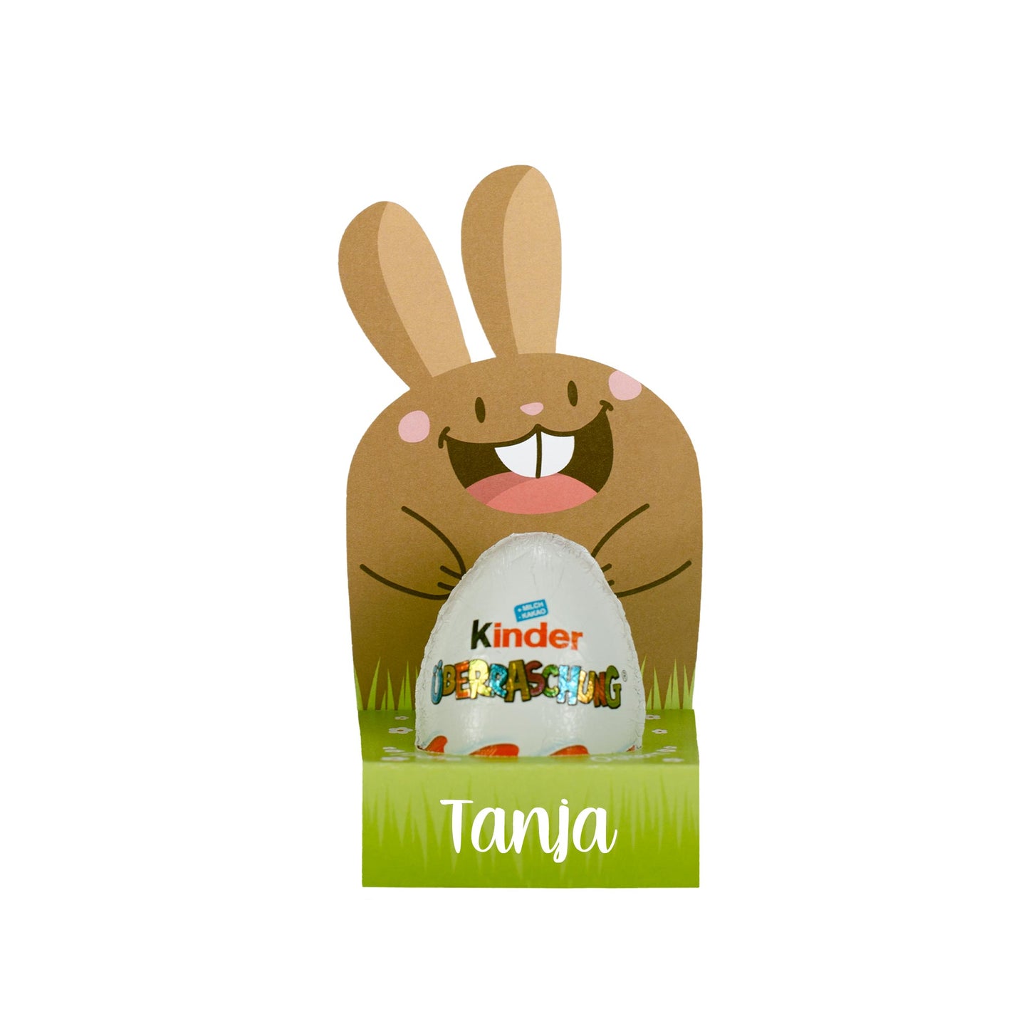 Überraschungsei mit personalisierter Geschenkverpackung zu Ostern | Osterhase "Frohe Ostern"
