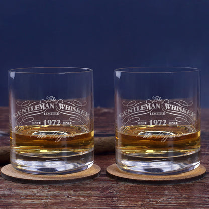 Worlds Favourite Whiskies Geschenkset mit gravierten Gläsern und bedruckter Holzkiste