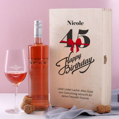 Wein Geschenkset zum 45. Geburtstag