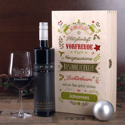 Weihnachtliches Wein-Geschenkset