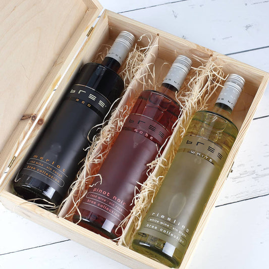 Bree Wein Geschenkset in Holzbox