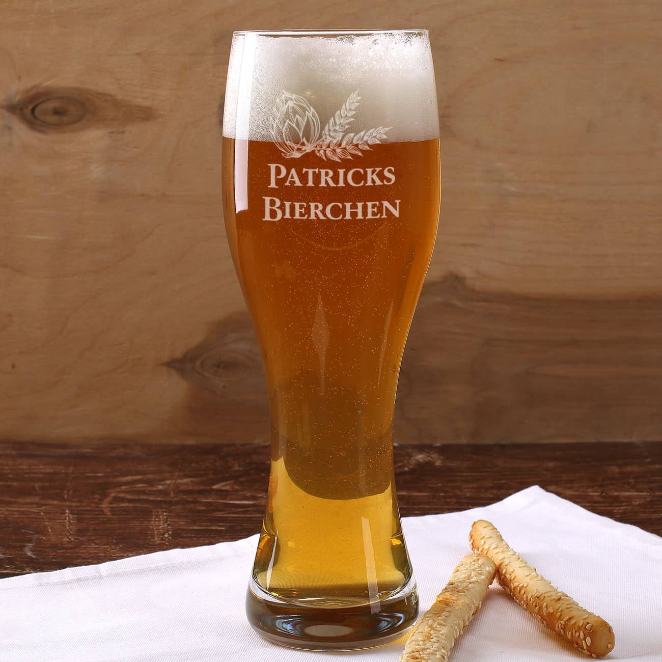 Persönlich graviertes Weizenbierglas von Leonardo