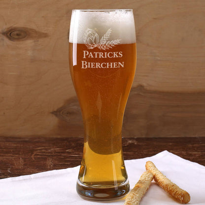 Persönlich graviertes Weizenbierglas von Leonardo