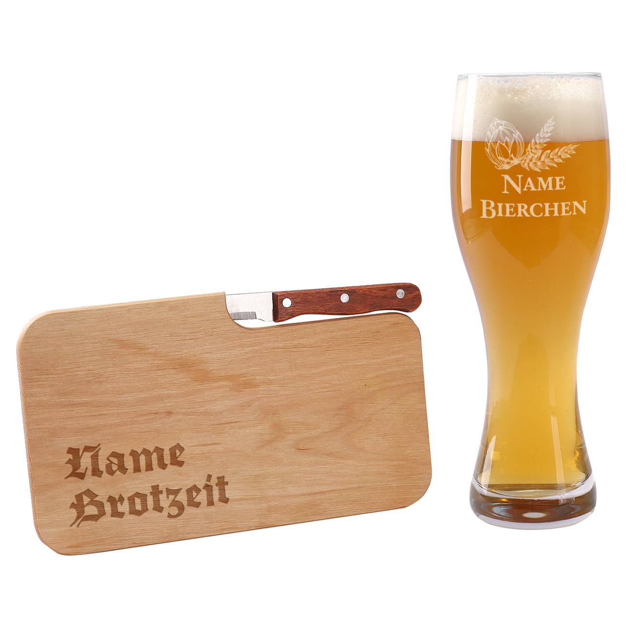 Beide Produkte mit Ihrem Namen graviert