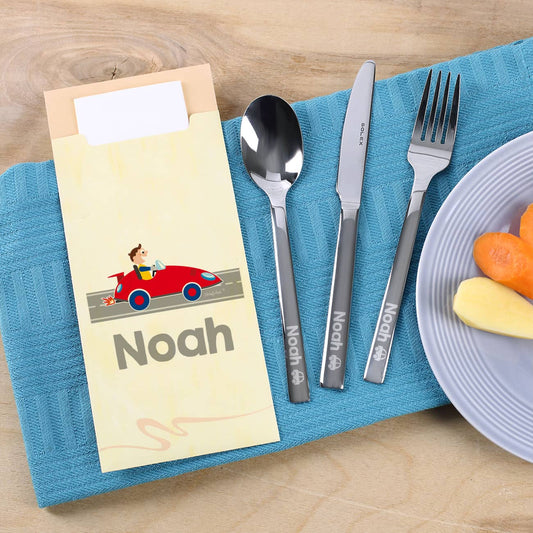 Besteckset für kleine Rennwagenfahrer