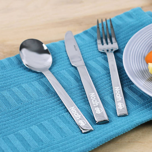 Graviertes Kinderbesteck