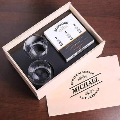 Whiskyset Bowmore mit Whiskygläsern