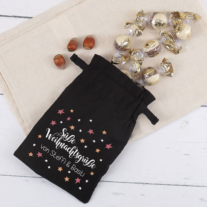 Pralinen mit Stoffsäckchen