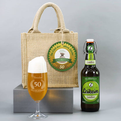 Geburtstagsgeschenk für Männer mit Bier