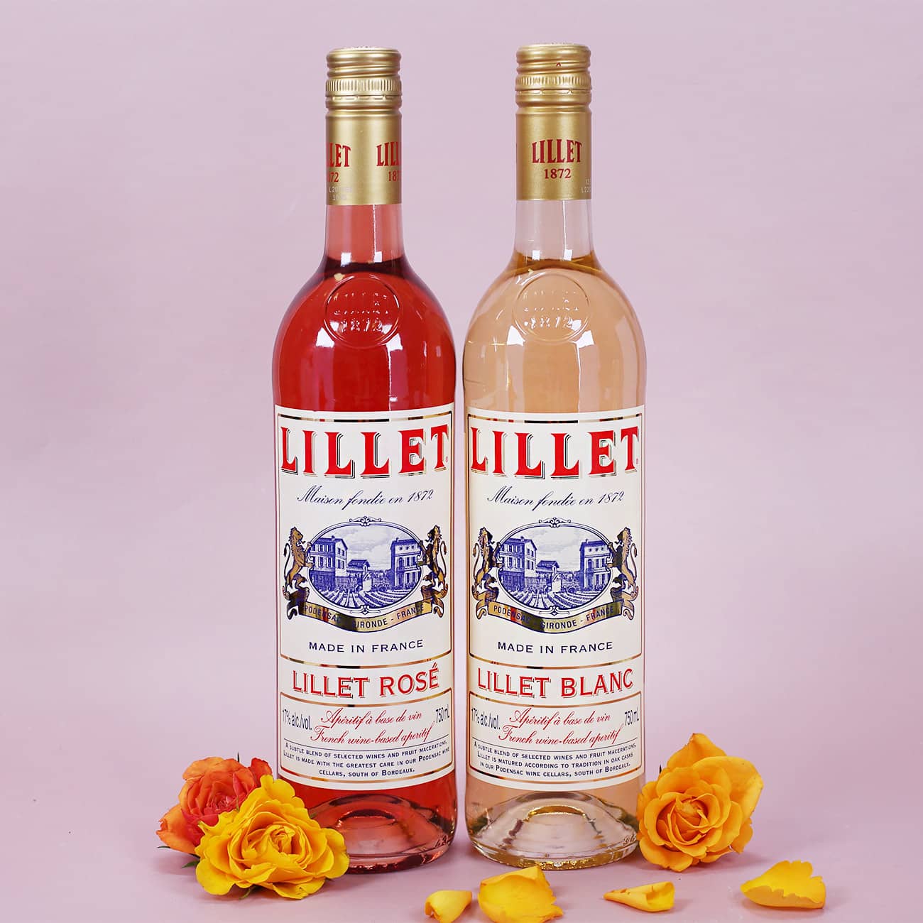 Wahlweise mit einer 0,75l Flasche Lillet Blanc oder Lillet Rosé