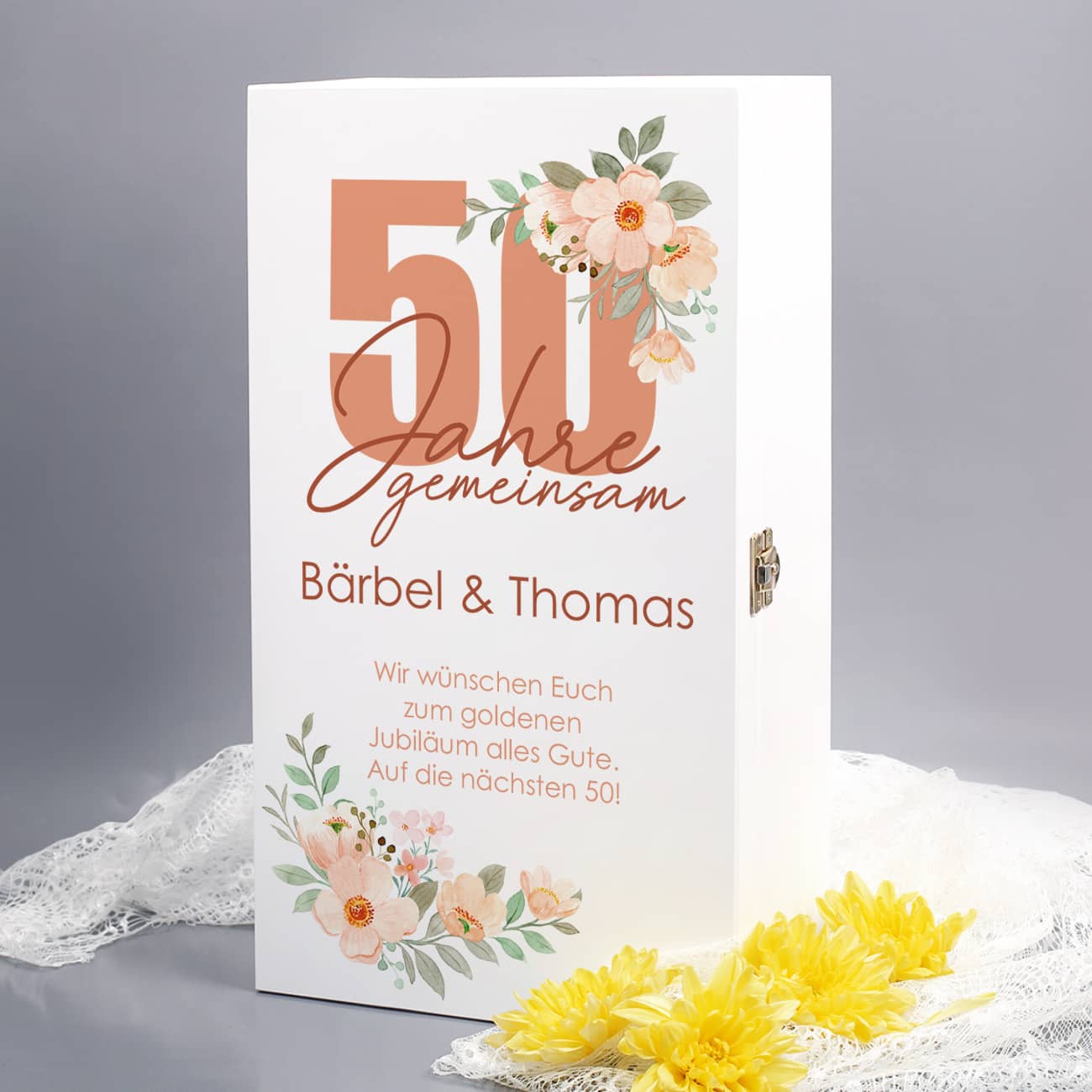 Geschenkkiste personalisiert mit Namen und Text nach Wunsch