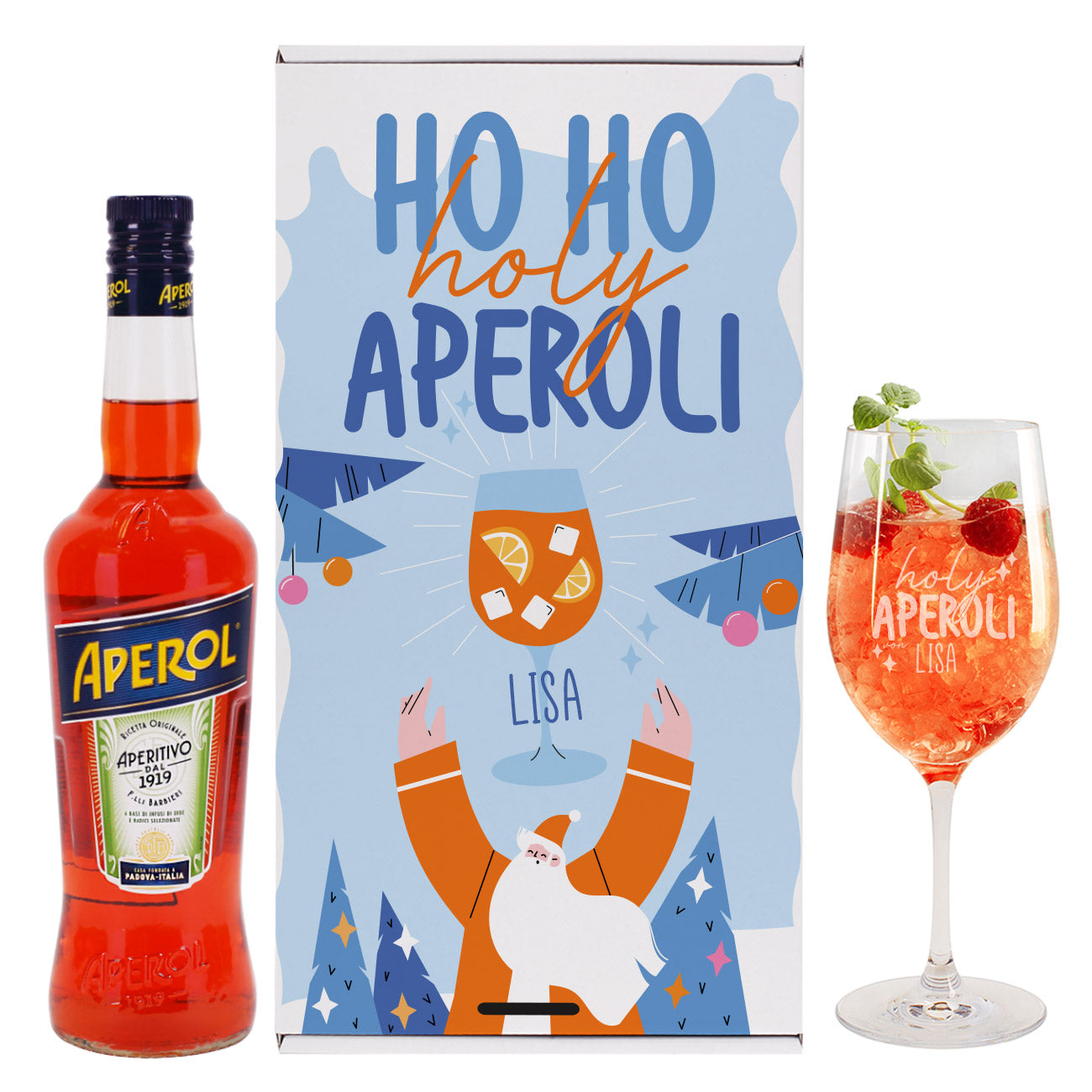 Set zu Weihnachten mit Aperol