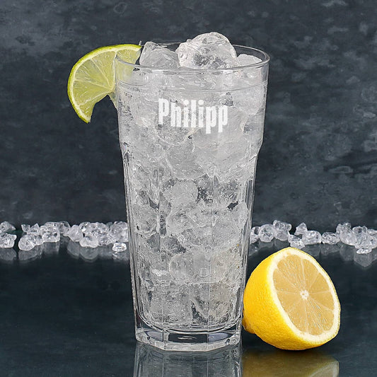 Ginglas mit individueller Gravur des Namens