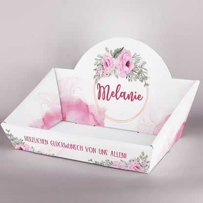 Florales Motiv mit Name & Text personalisiert