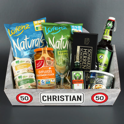 Gefüllter Geschenkkorb für Frauen zum Geburtstag