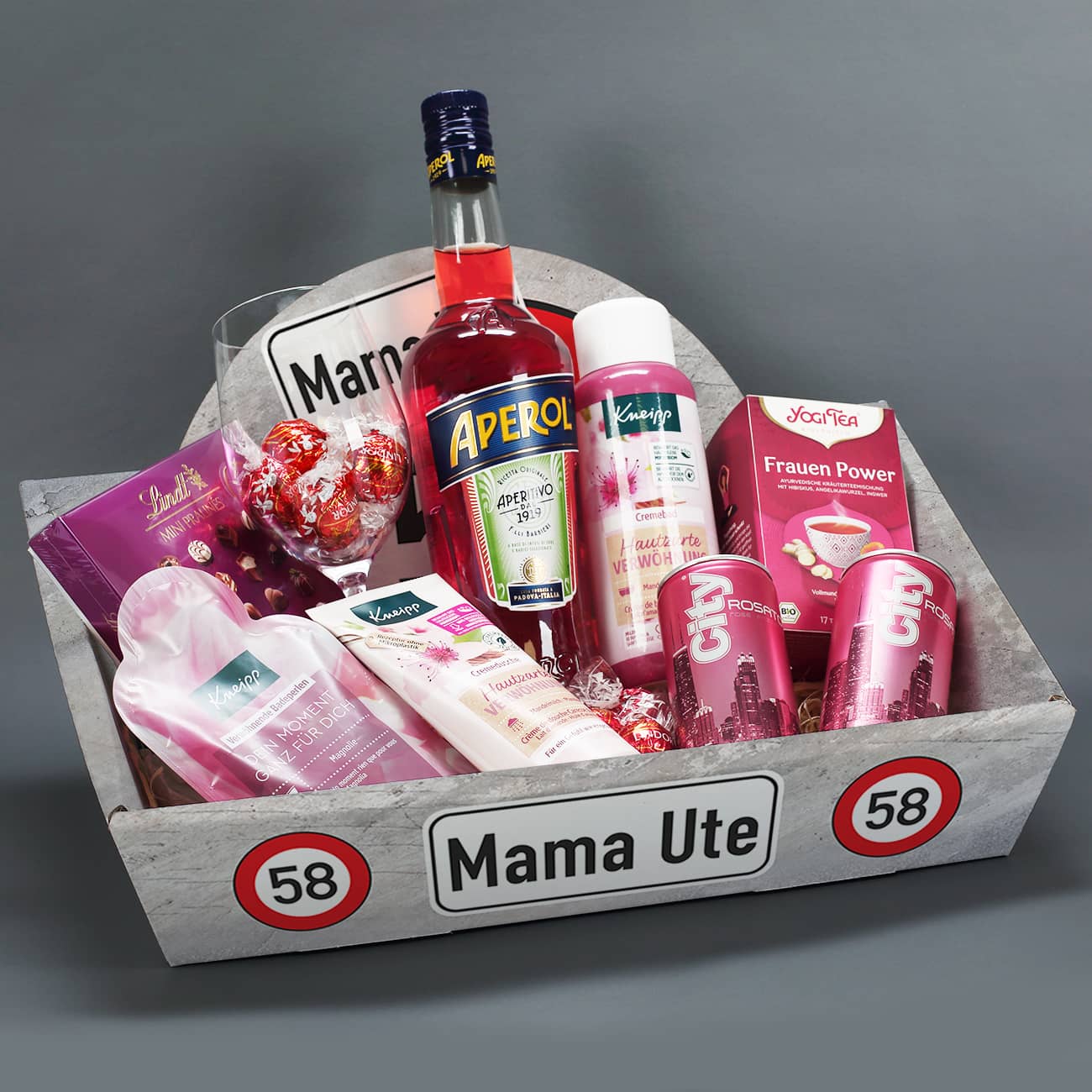 Gefüllter Geschenkkorb für Frauen zum Geburtstag