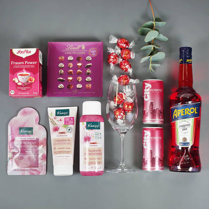 Gefüllter Geschenkkorb für Frauen zum Geburtstag