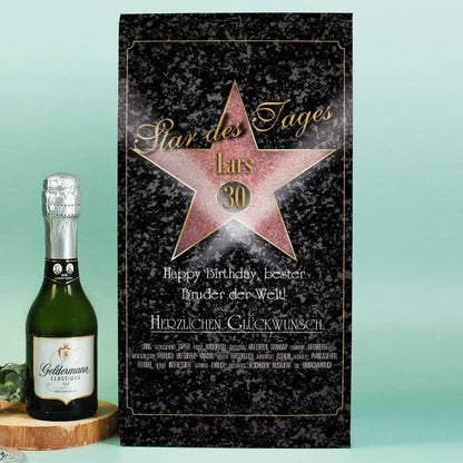Star des Tages Geschenkset mit Sektglas und Sekt