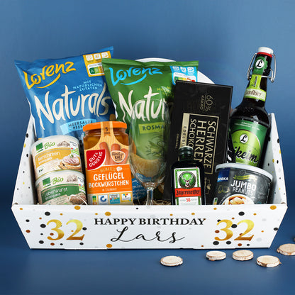 Gefüllter Geschenkkorb zum Geburtstag für Frauen